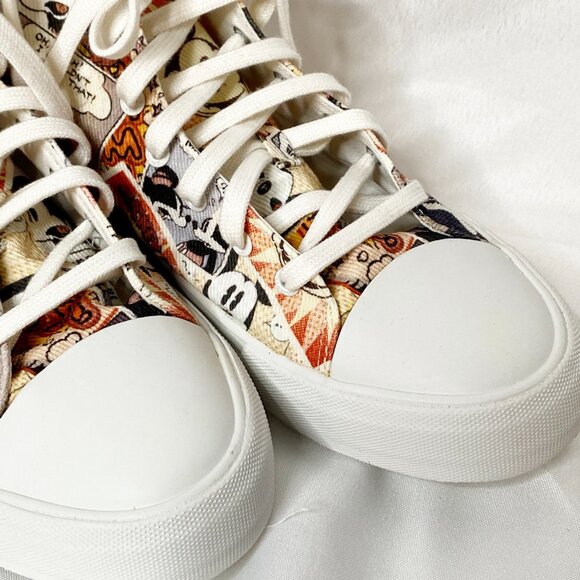 Disney Mickey Mouse Desigual High Top Sneakers SZ 41 / 10 - Picture 3 of 14